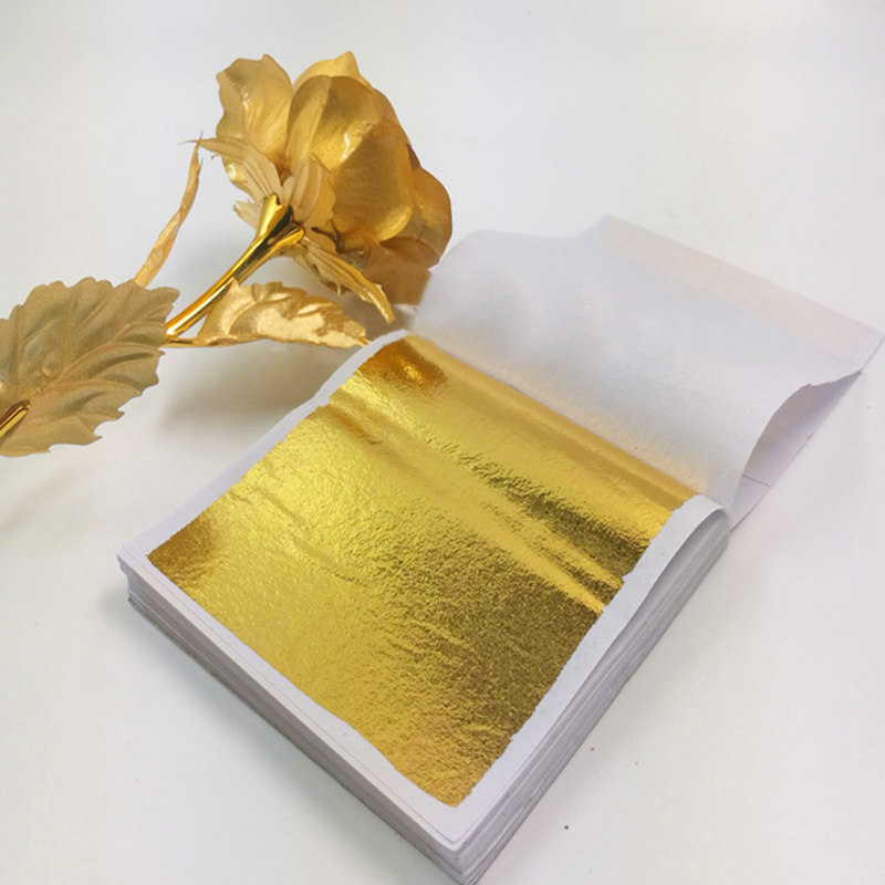 Gold Foil Flakes - 100pcs Imitation Gold Sliver Leaf Foil