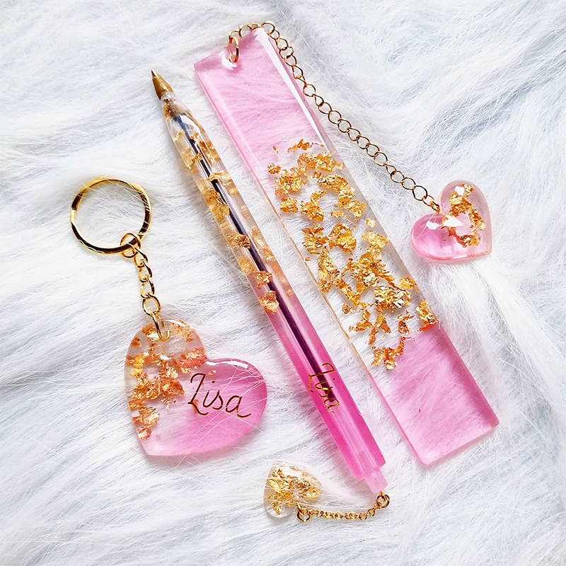 Transparent Pen and Bookmark S - Gold Foil Flakes recensione e prezzo