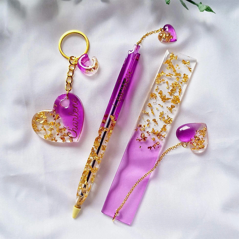 Transparent Pen and Bookmark S - Gold Foil Flakes recensione e prezzo