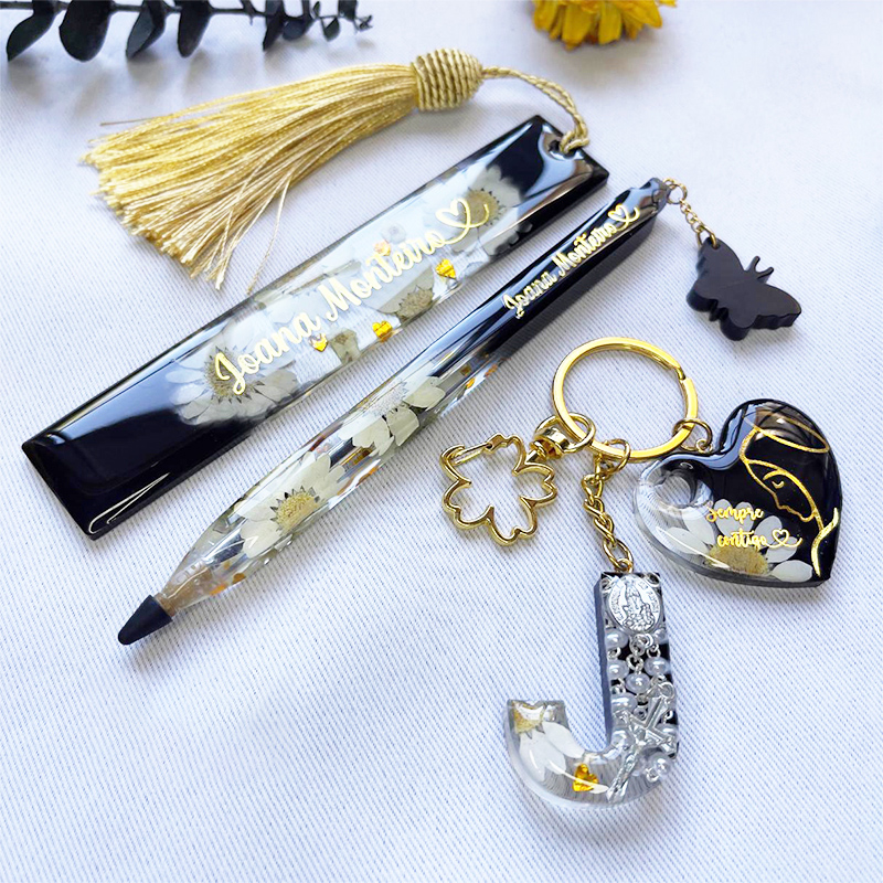 Transparent Pen and Bookmark S - Gold Foil Flakes recensione e prezzo