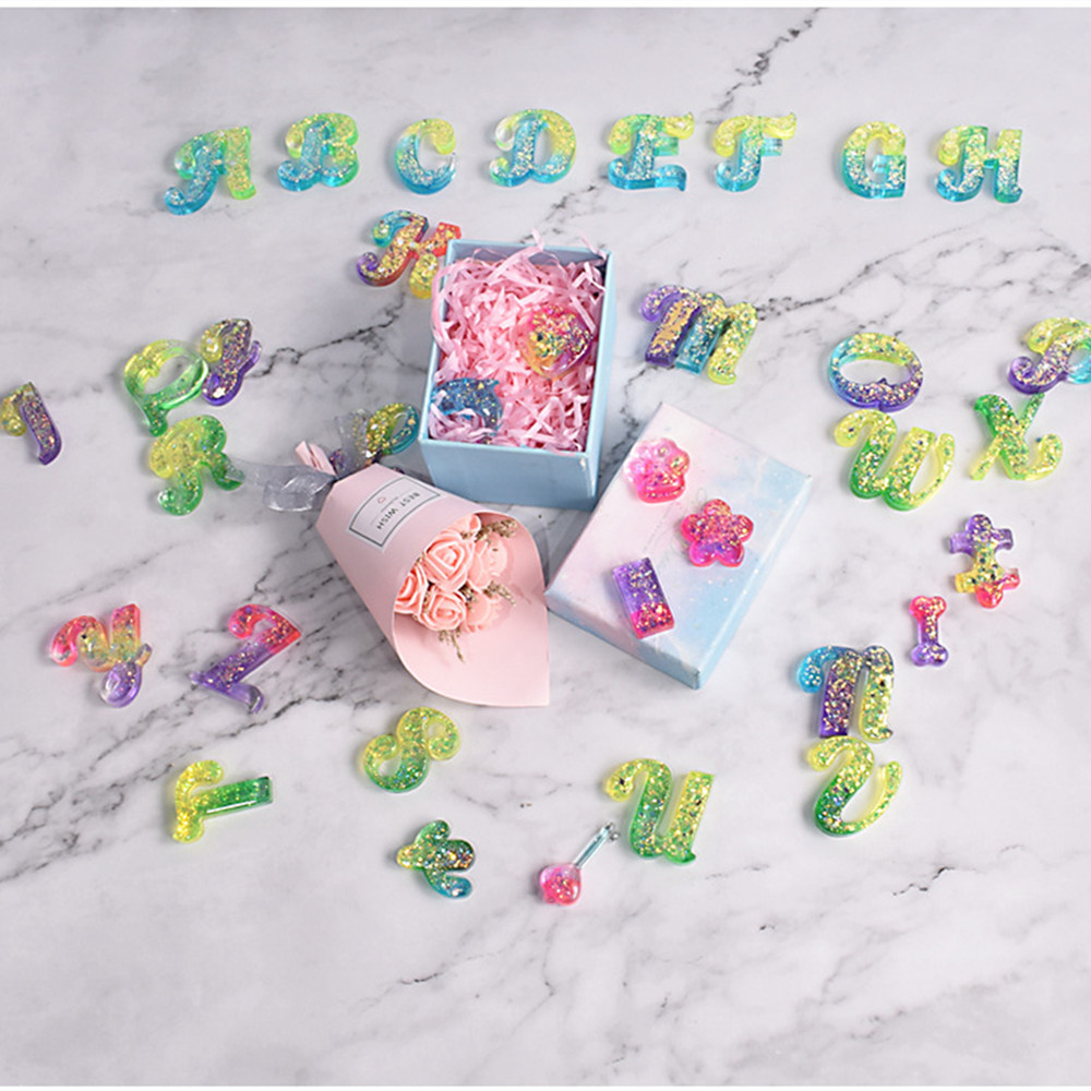 Alphabet Epoxy Resin Silicone  - Gold Foil Flakes recensione e prezzo