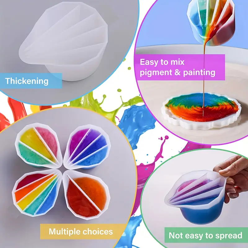 Split Cup For Paint Pouring,Re - Mixing Cup Silicone recensione e prezzo