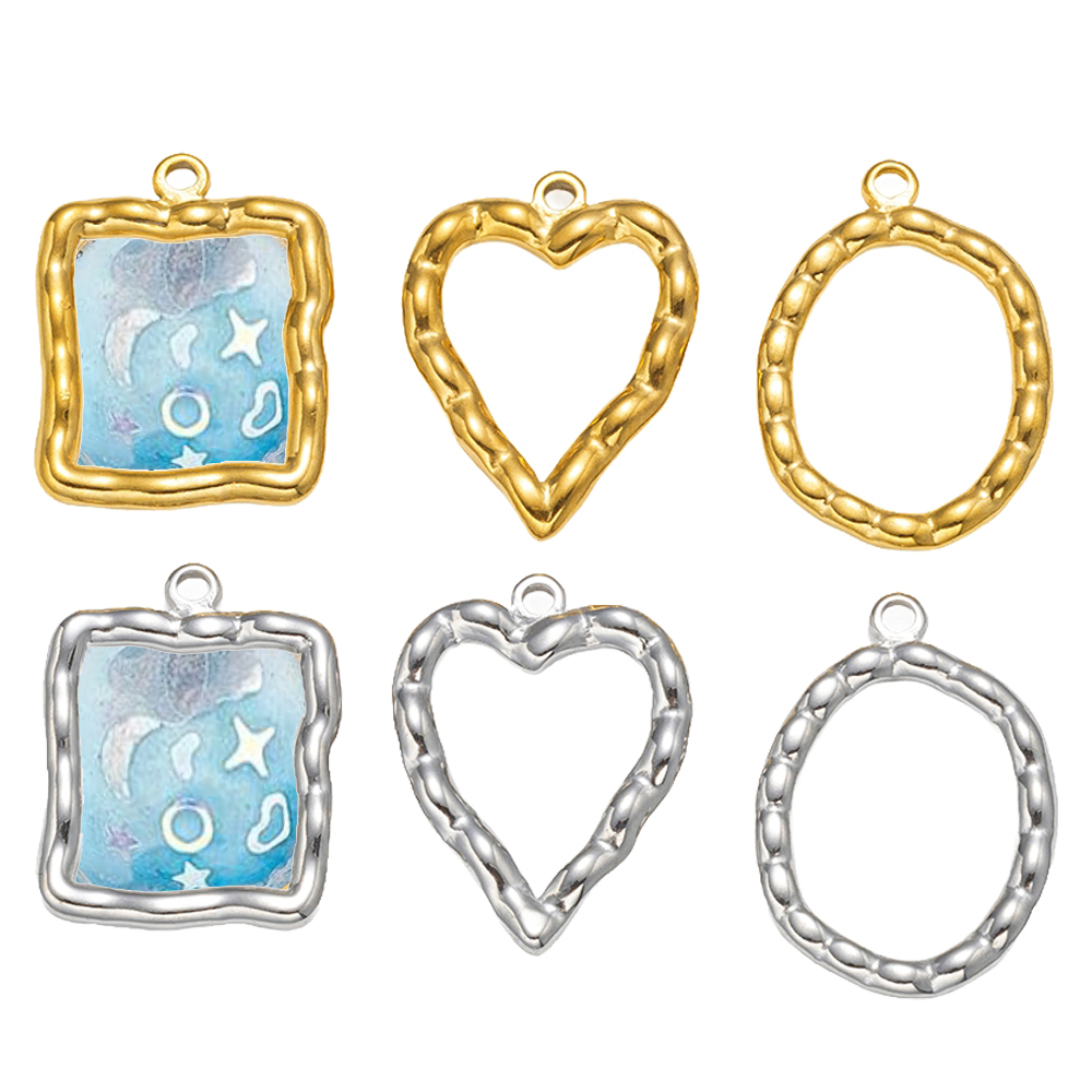 5pcs Stainless Steel Heart Rou - Resin Crafts Diy recensione e prezzo