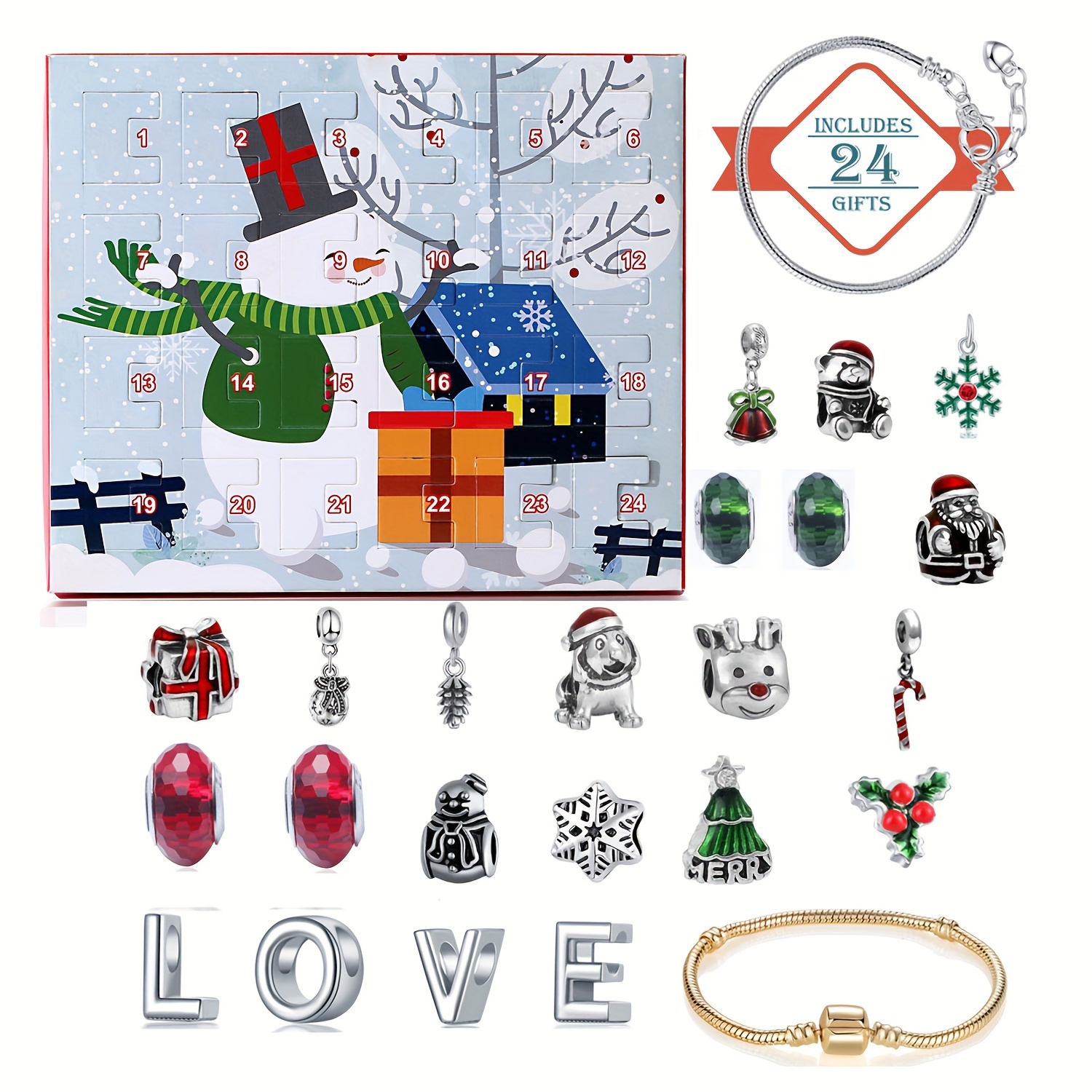 Snowman Christmas Advent Calen - Resin Jewelry Kit recensione e prezzo