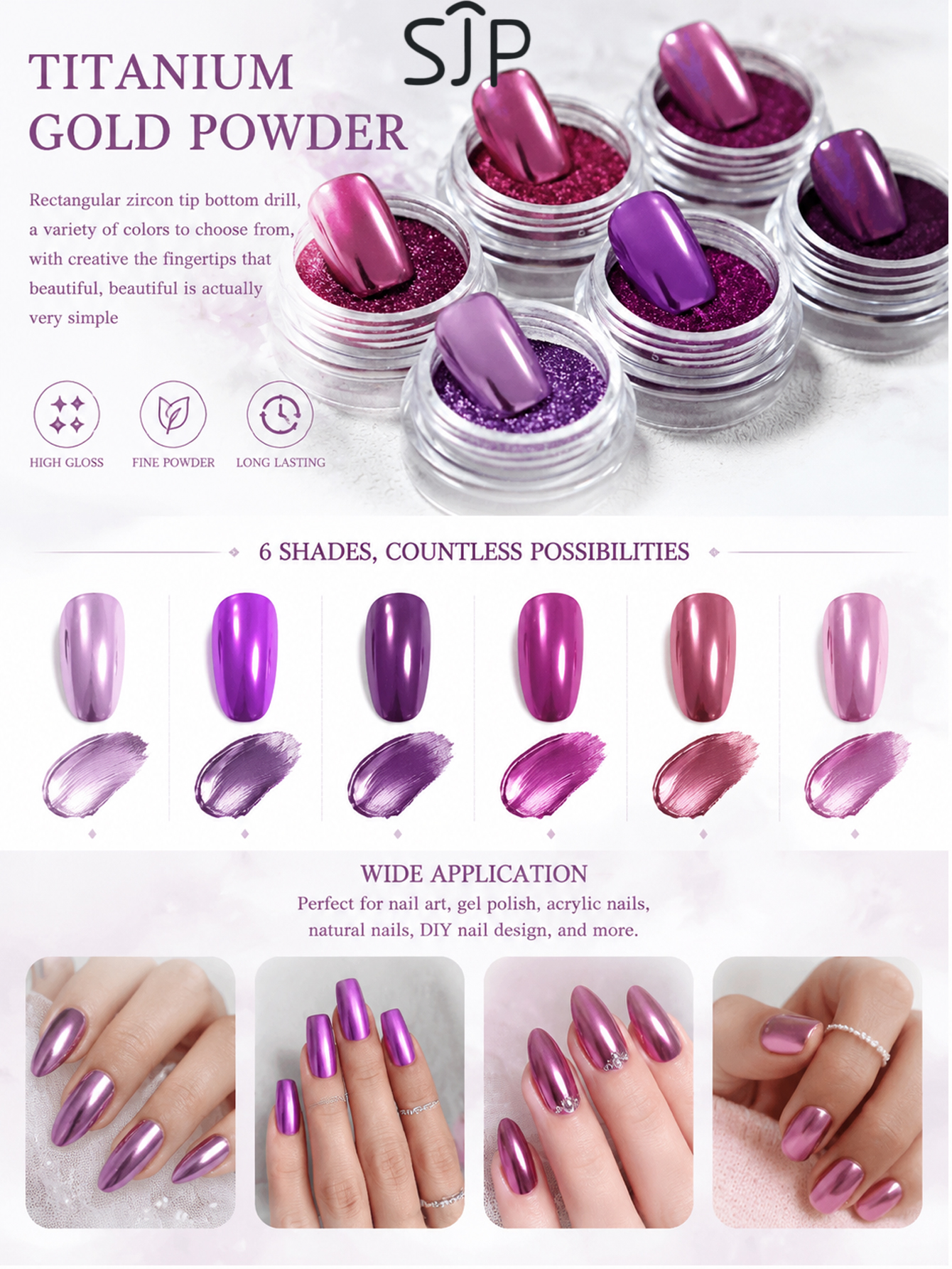 6-piece Electric Purple Series - Resin Glitter Pack recensione e prezzo