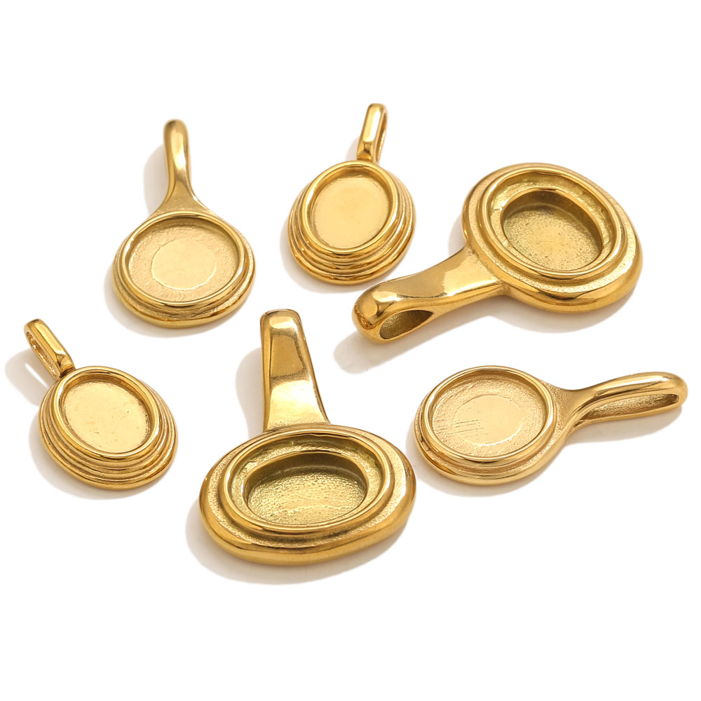 5pcs Stainless Steel Round Ova - Resin Crafts Diy recensione e prezzo