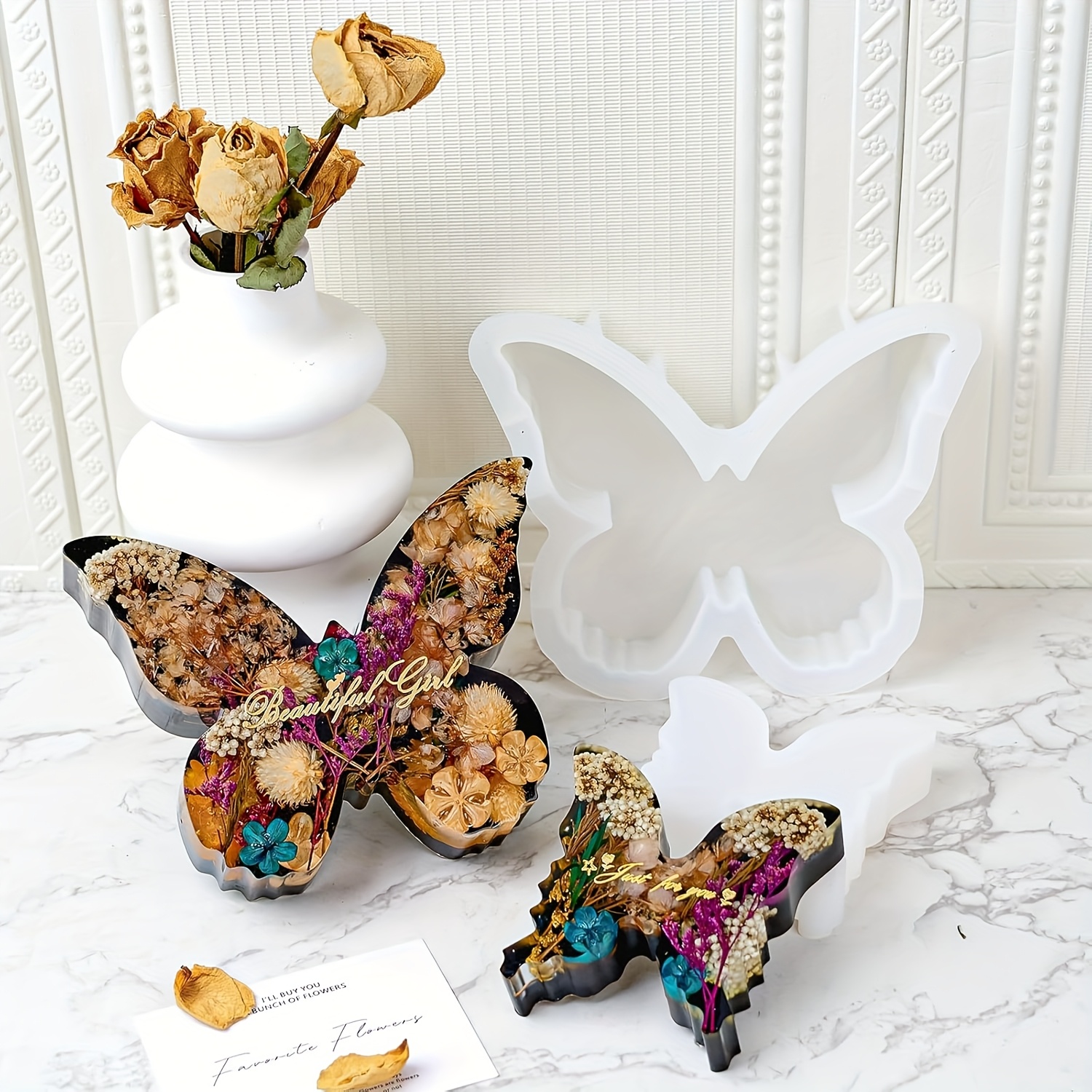 Two sizes of butterfly resin m - Flower Preservation Resin recensione e prezzo