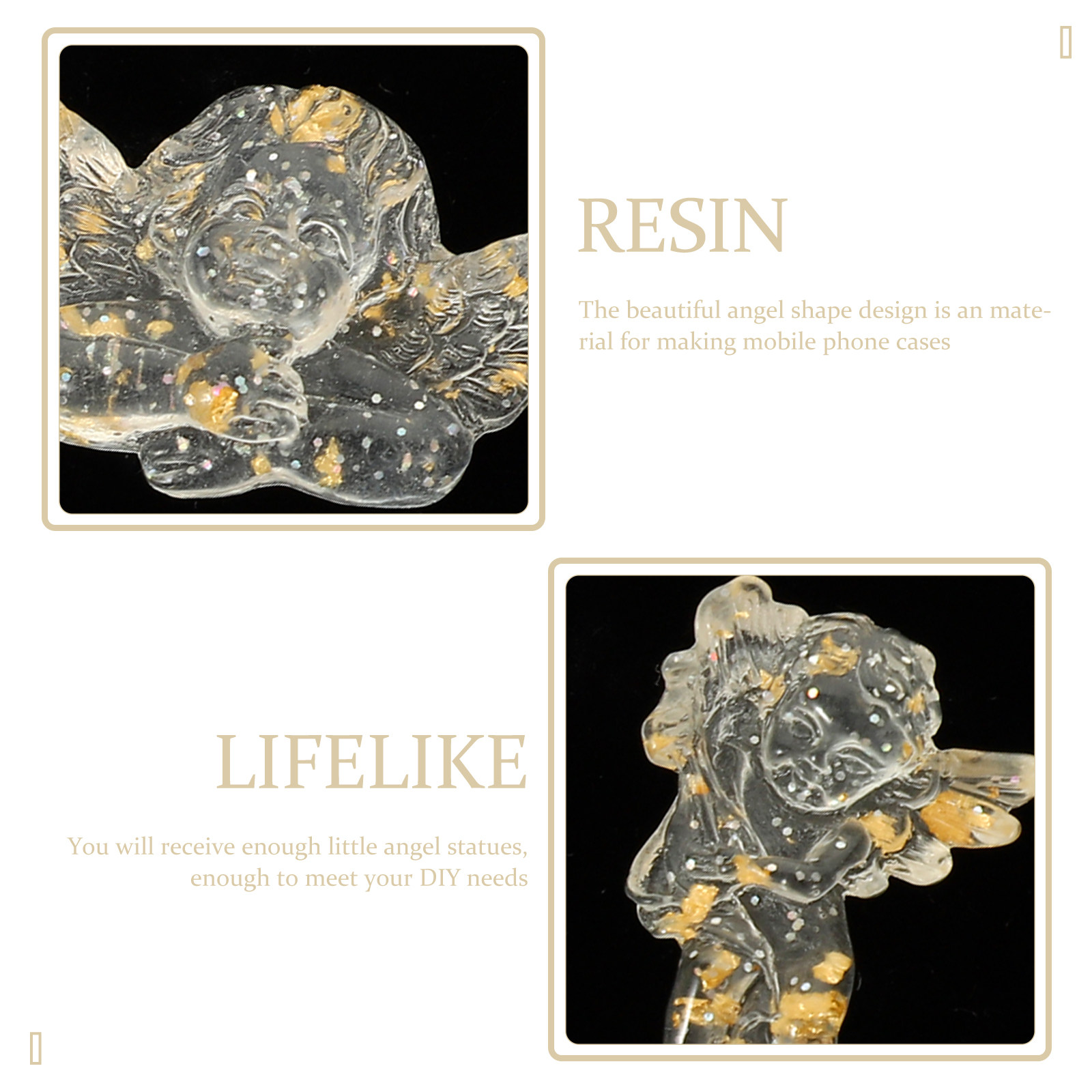 24Pcs Resin Flatback Angel Orn - Resin Crafts Diy recensione e prezzo