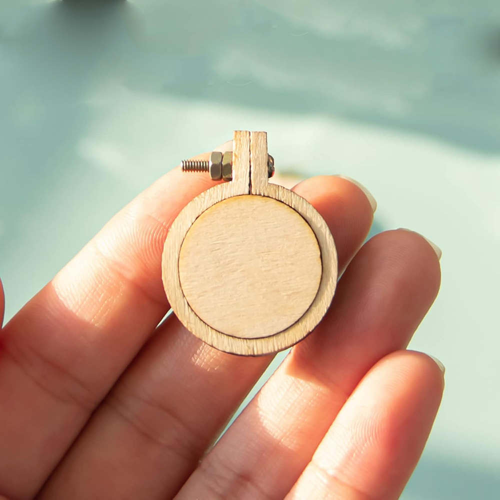 10Pcs/Set Wooden Mini Embroide - Wood Ring Blank recensione e prezzo