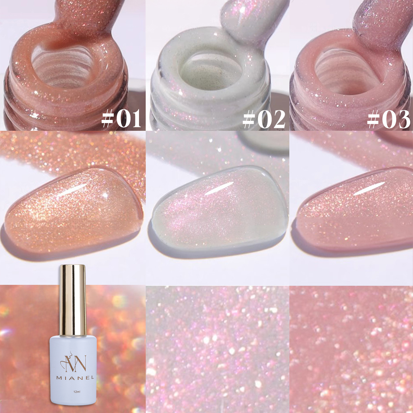 MIANEL 12ML 1PCS Fugitive Whit - Resin Glitter Pack recensione e prezzo
