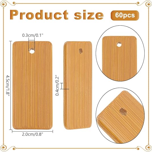 50pcs Wooden Tags Key Ring Bla - Wood Ring Blank recensione e prezzo