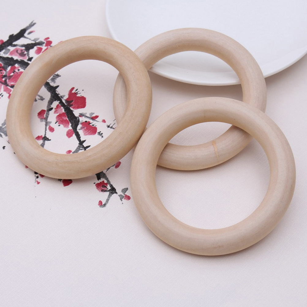 12Pcs Smooth Wooden Rings 55Mm - Wood Ring Blank recensione e prezzo