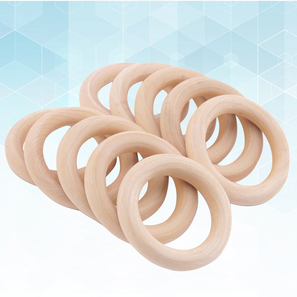 12Pcs Smooth Wooden Rings 55Mm - Wood Ring Blank recensione e prezzo