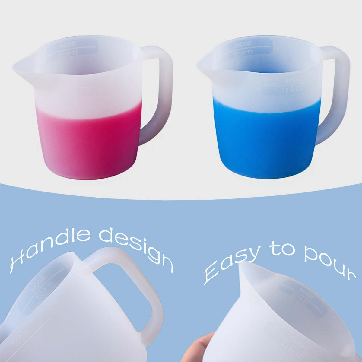500ML Silicone Measuring Cup w - Mixing Cup Silicone recensione e prezzo