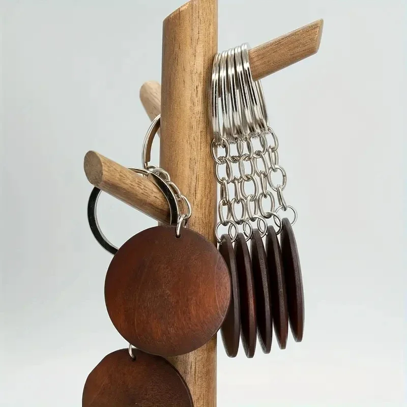 10Pcs Wooden Keychains Vintage - Wood Ring Blank recensione e prezzo