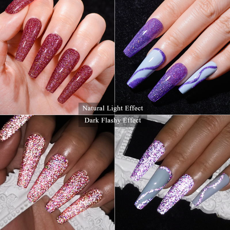 6Pcs Glitter Nail Gel Polish S - Resin Glitter Pack recensione e prezzo