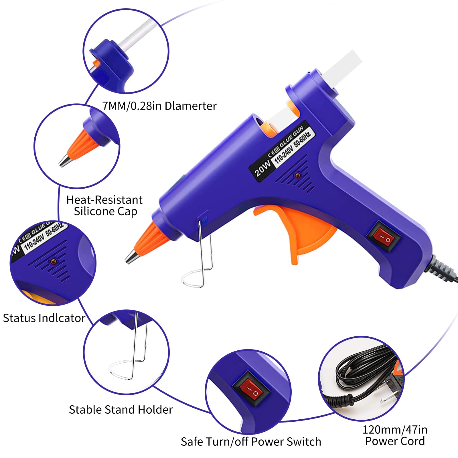 20W Hot Melt Glue Gun Househol - Heat Gun Small recensione e prezzo