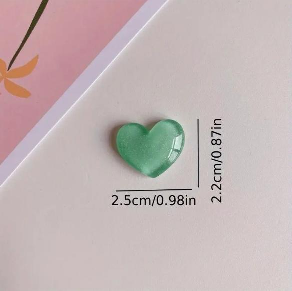 6pcs Colorful Heart Shaped Fri - Resin Glitter Pack recensione e prezzo