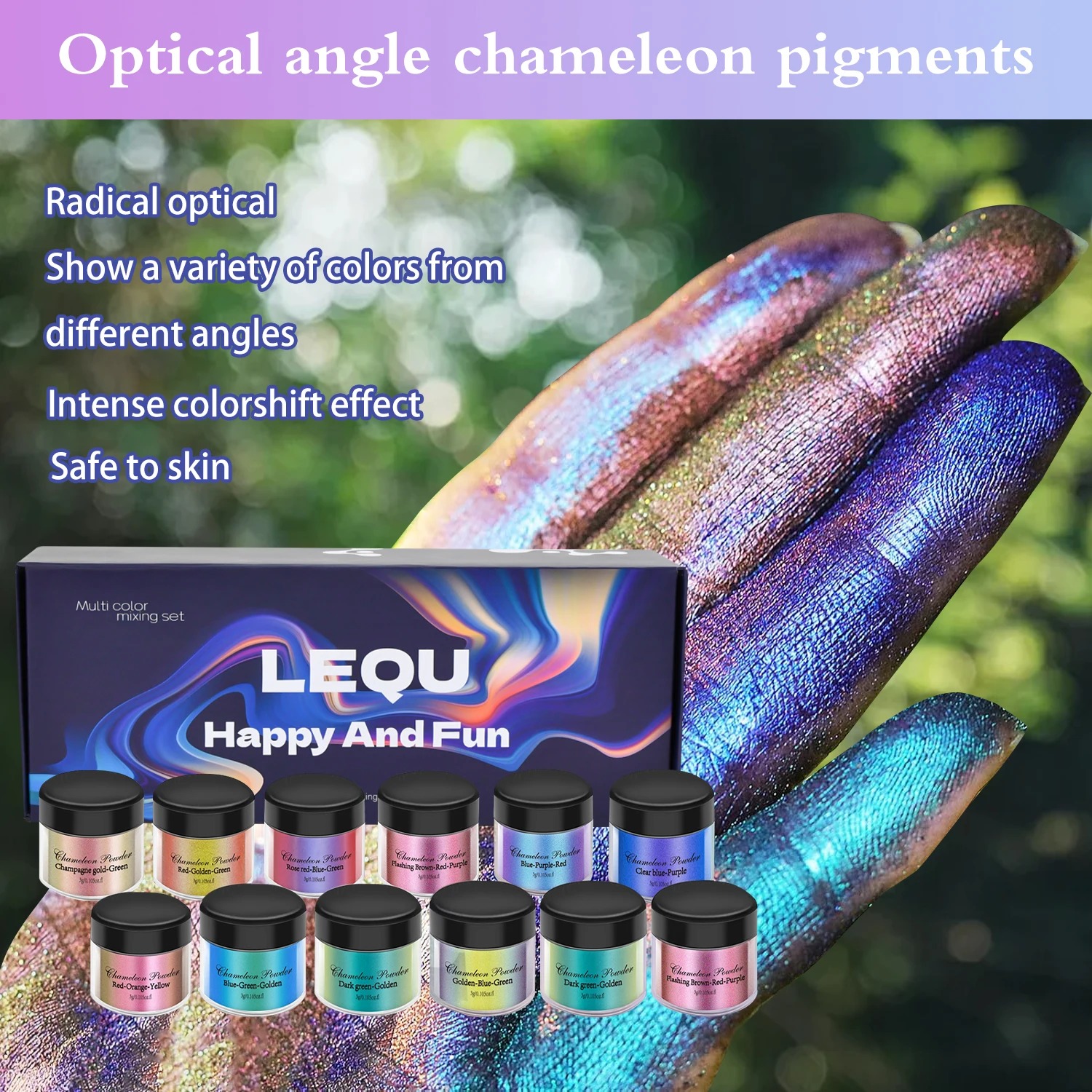 A set of chameleon pink nail c - Resin Glitter Pack recensione e prezzo