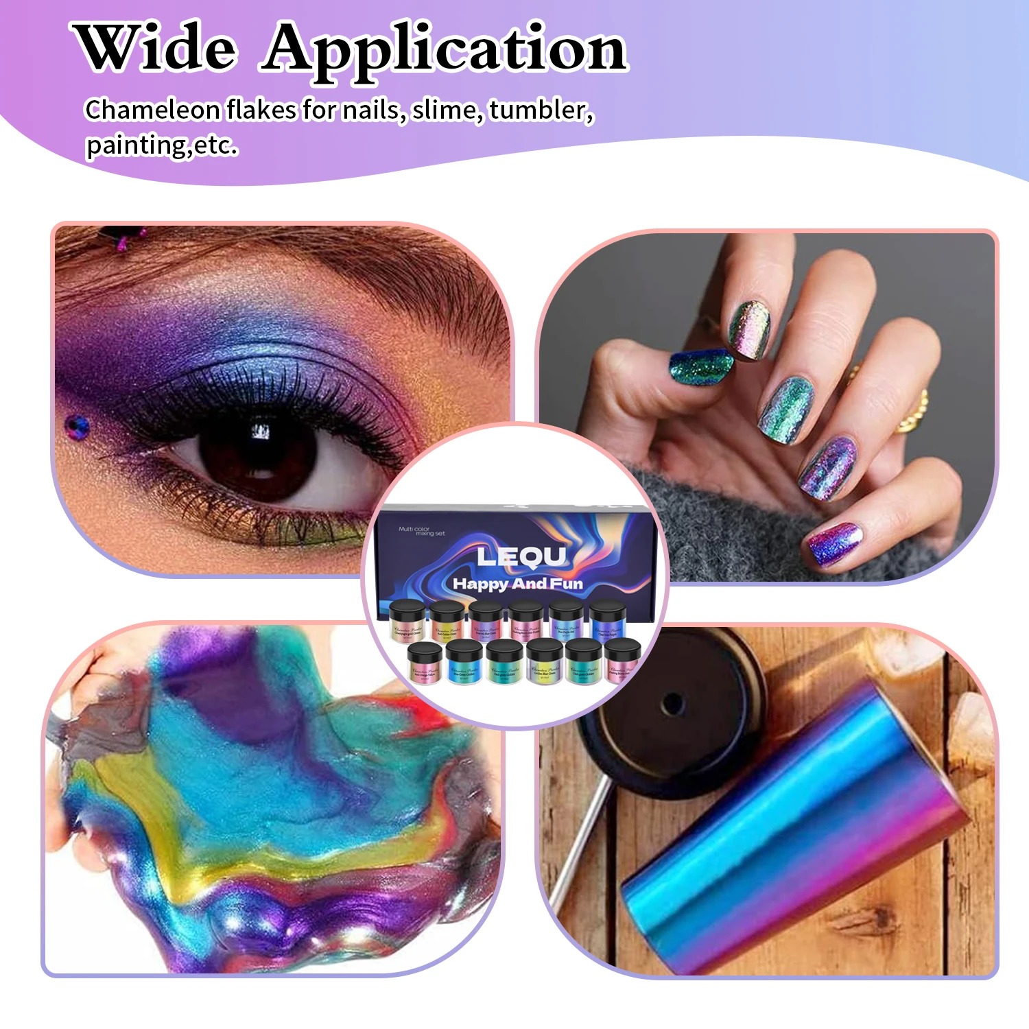 A set of chameleon pink nail c - Resin Glitter Pack recensione e prezzo