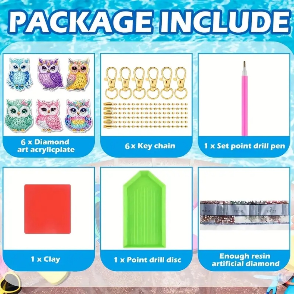 6-piece/set DIY Diamond Keycha - Resin Craft Supplies recensione e prezzo