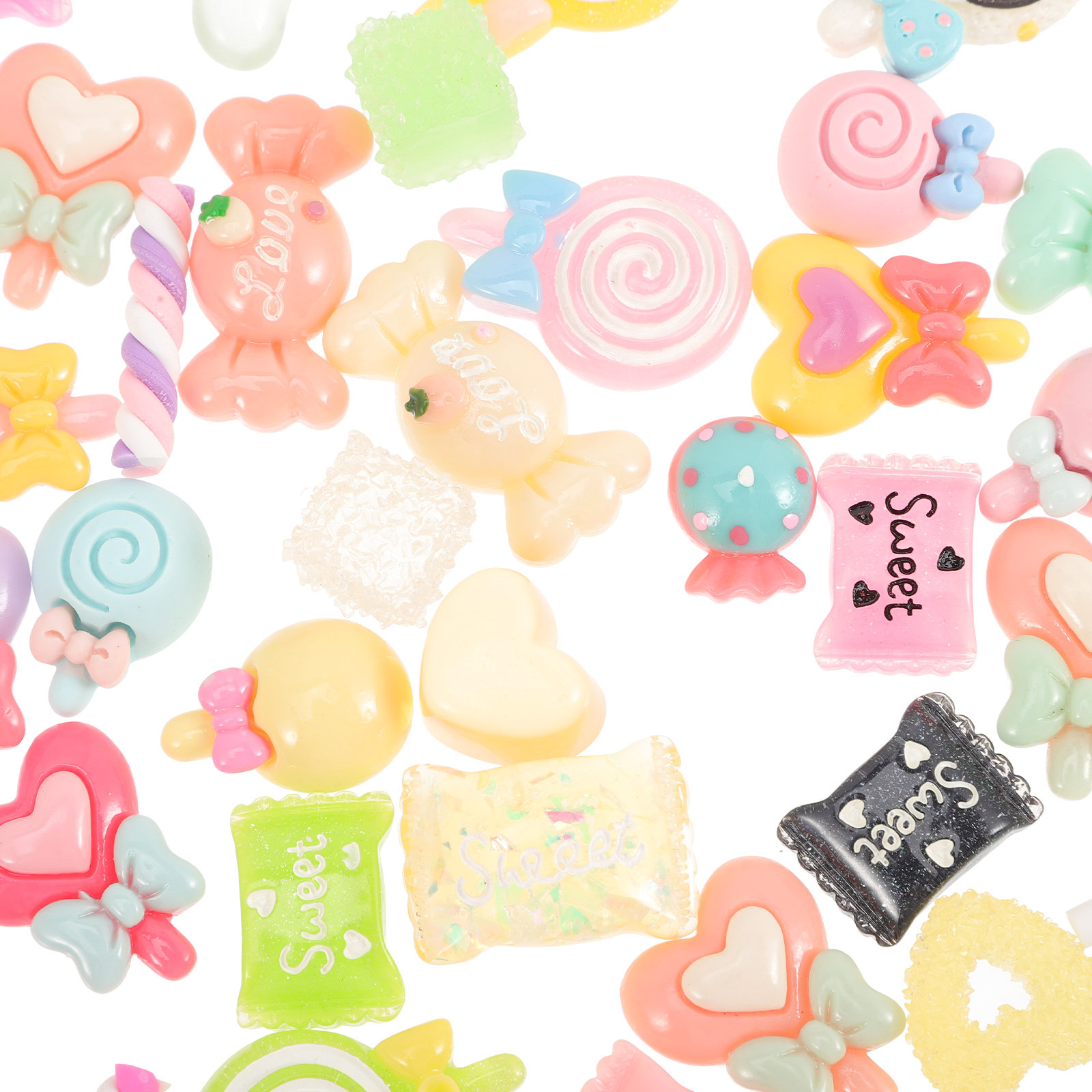 50Pcs Candy Hair Clips Resin F - Resin Crafts Diy recensione e prezzo
