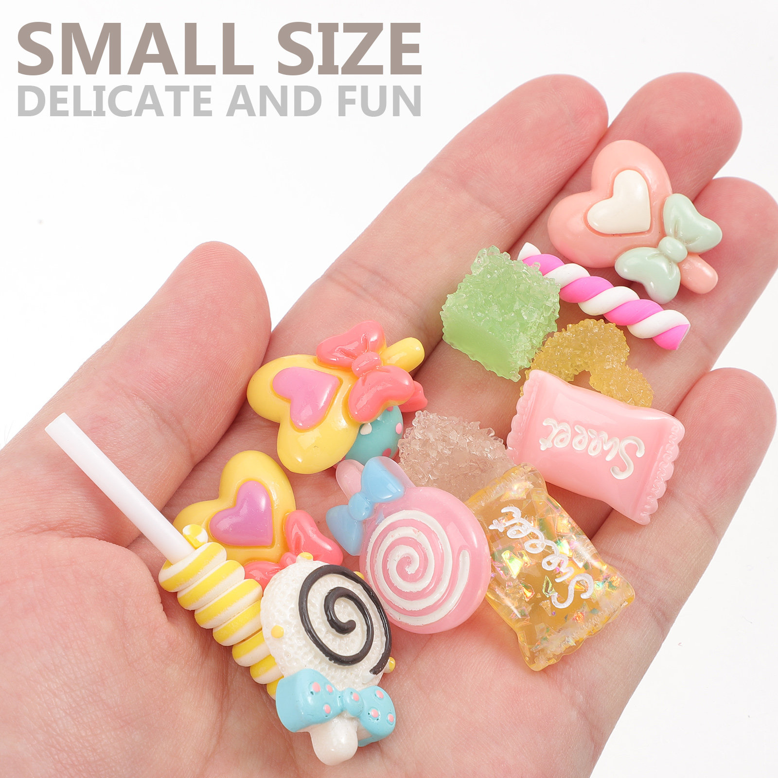 50Pcs Candy Hair Clips Resin F - Resin Crafts Diy recensione e prezzo