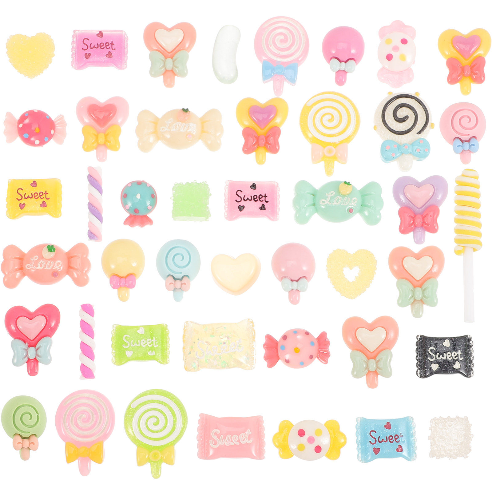 50Pcs Candy Hair Clips Resin F - Resin Crafts Diy recensione e prezzo