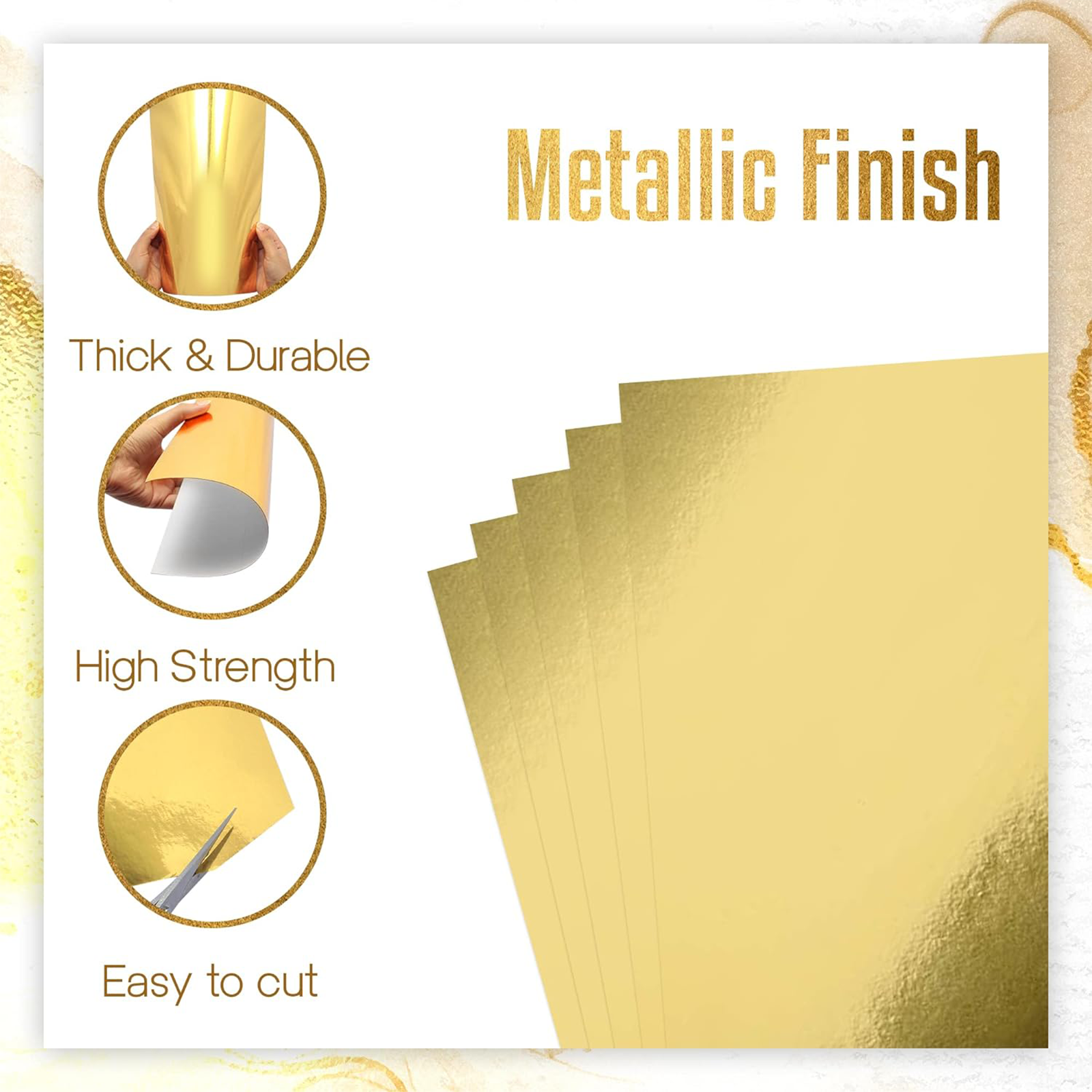 10 Sheets A4 Size Metallic Gol - Gold Foil Flakes recensione e prezzo