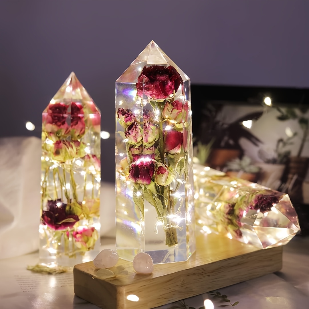 1Pcs Crystal Tower Resin Silic - Flower Preservation Resin recensione e prezzo