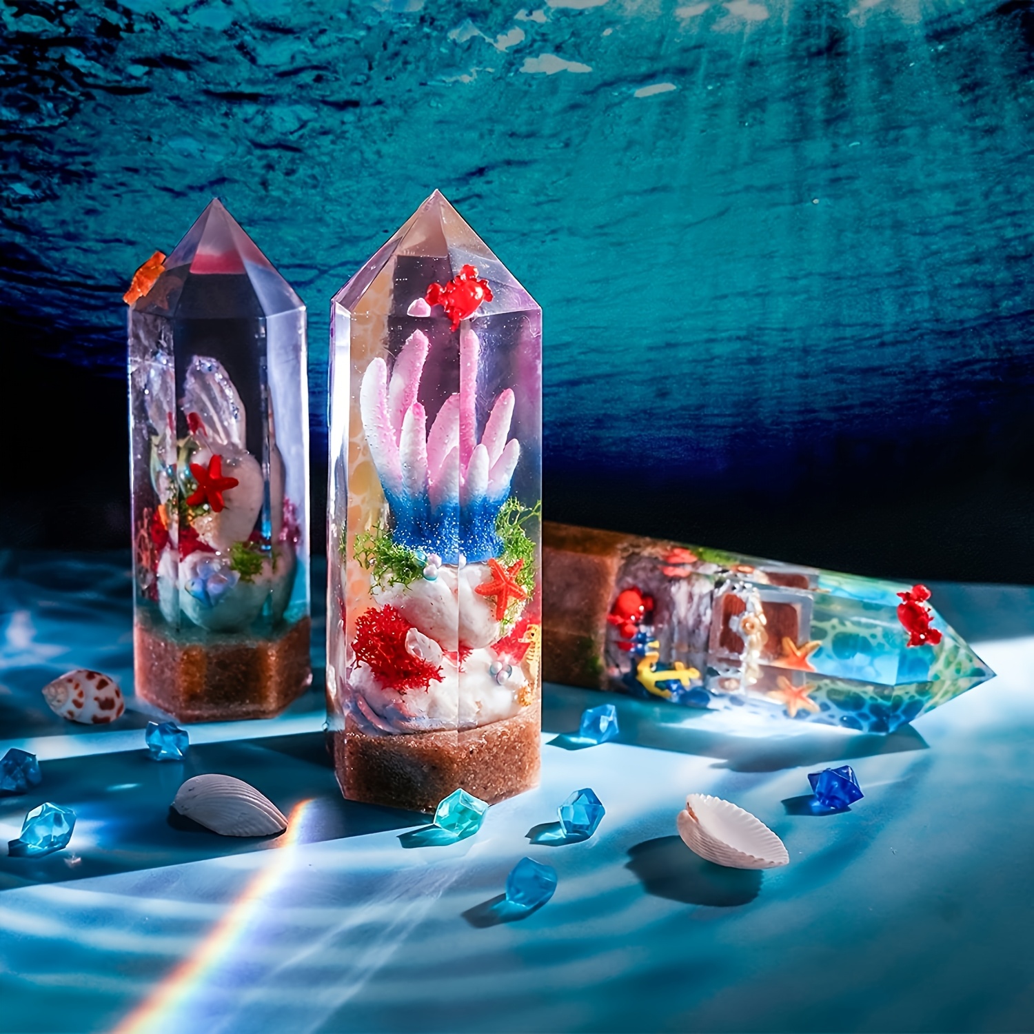 1Pcs Crystal Tower Resin Silic - Flower Preservation Resin recensione e prezzo