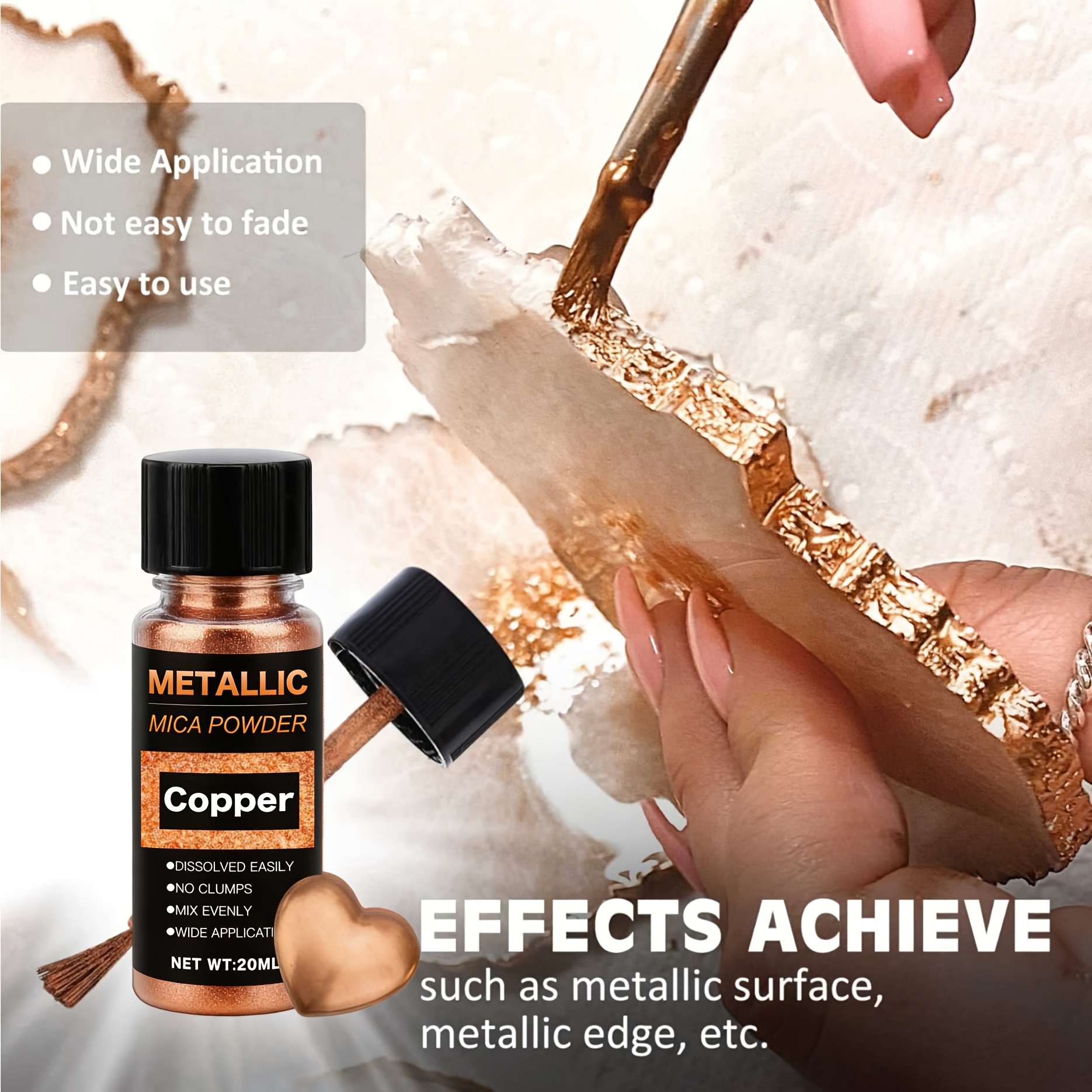 Metallic Mica Powder, Brushed  - Resin Pigment Set recensione e prezzo