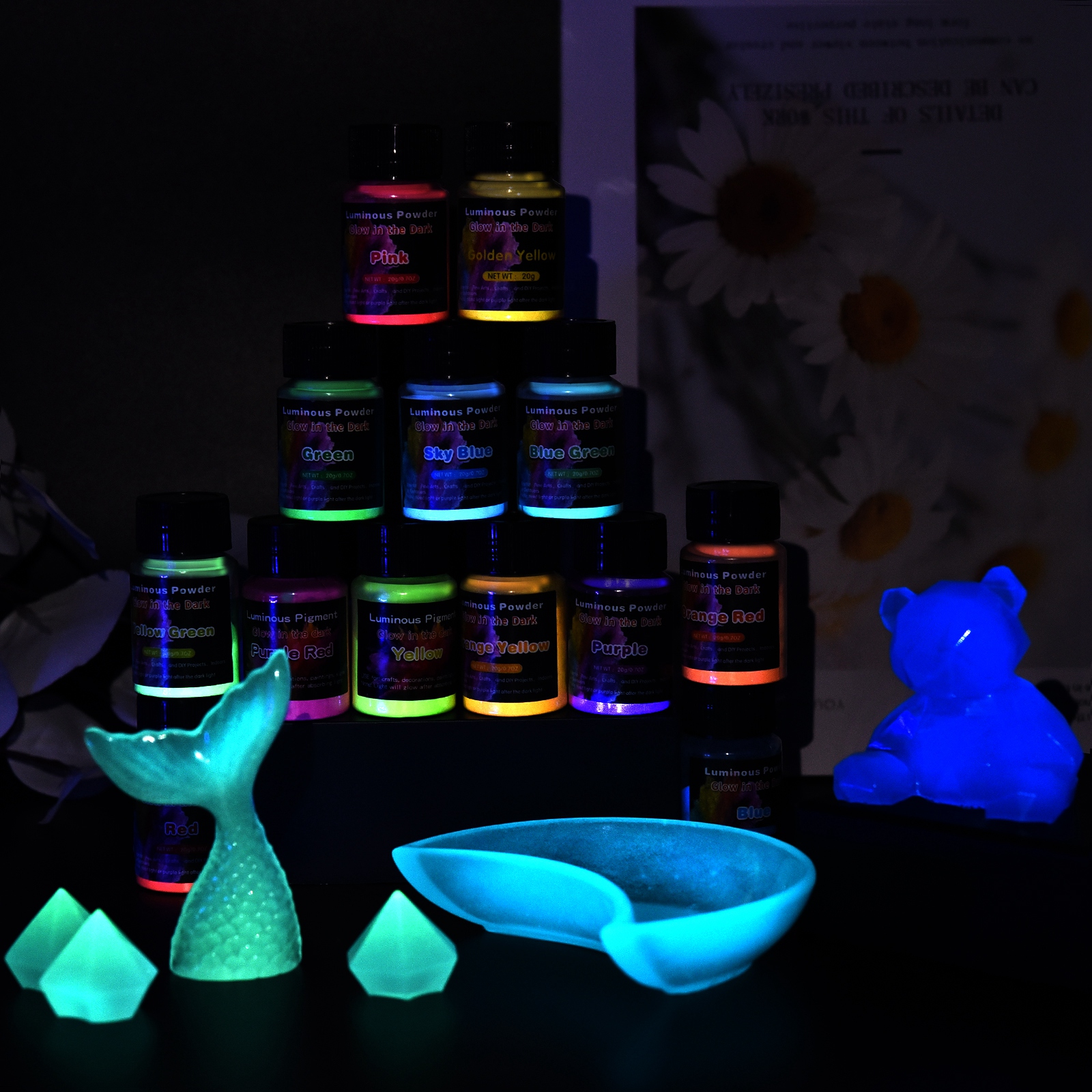 20g Luminous Glitter Powder Ph - Resin Pigment Set recensione e prezzo
