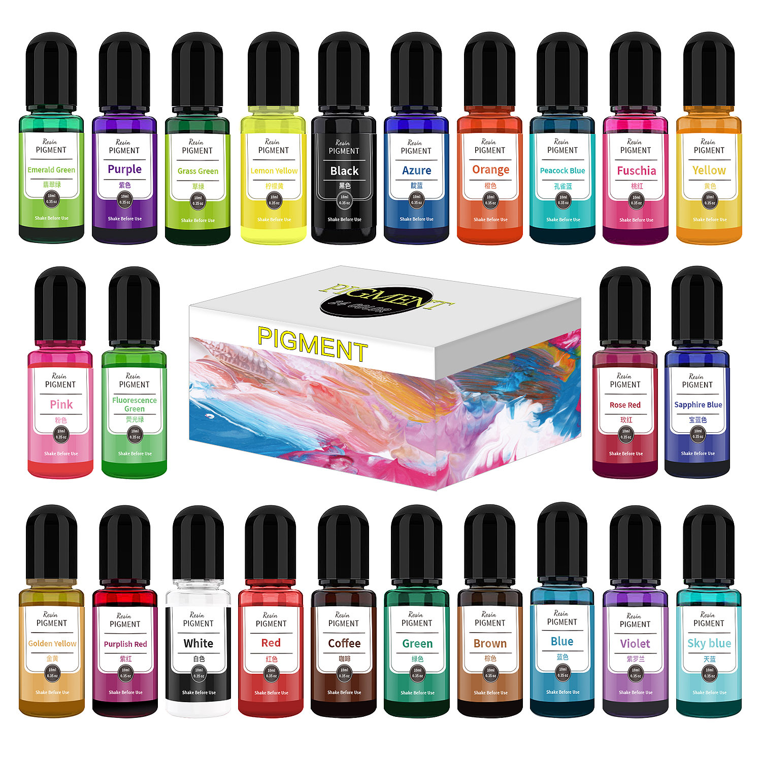 24/30 Colors Set 10ml Epoxy Re - Resin Pigment Set recensione e prezzo