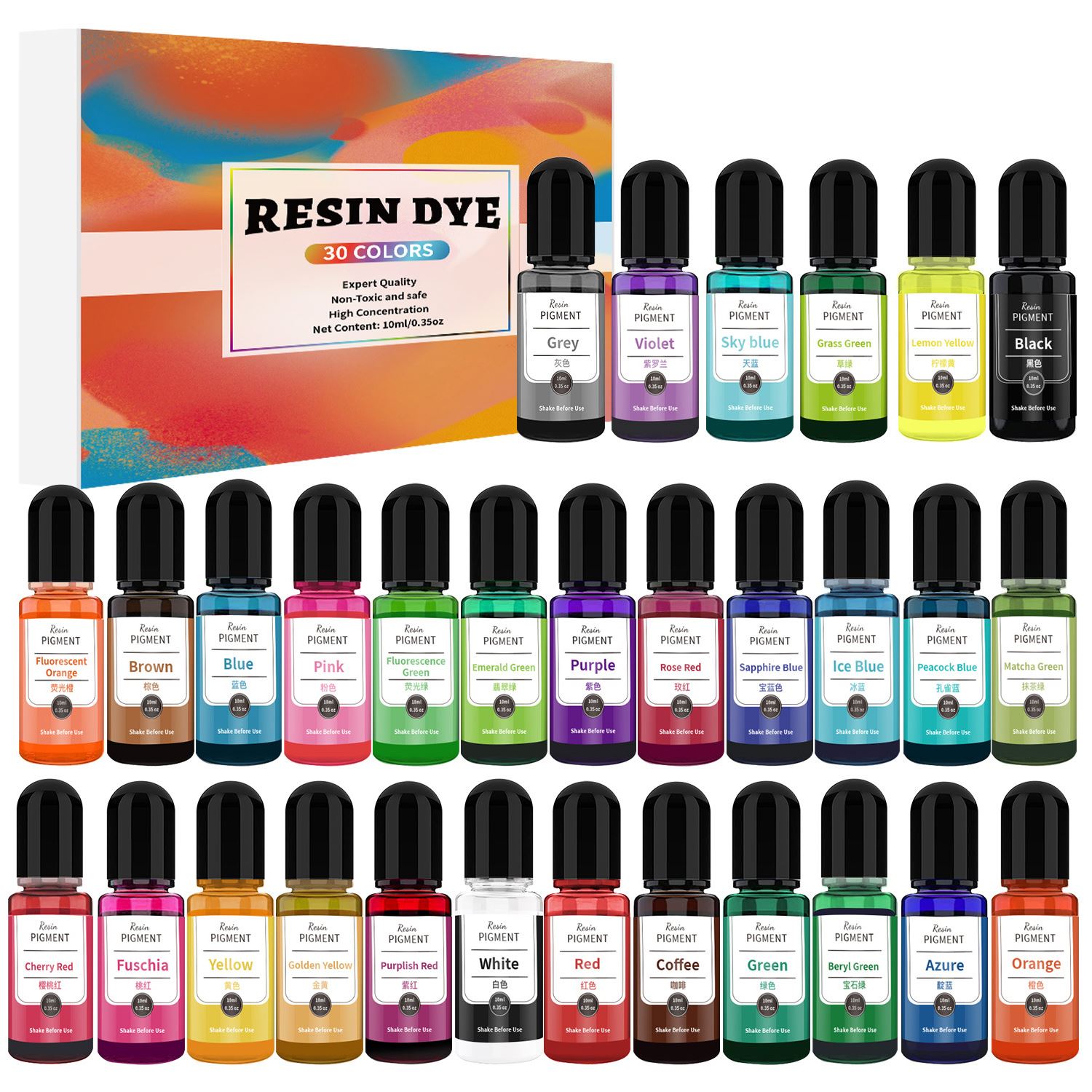 24/30 Colors Set 10ml Epoxy Re - Resin Pigment Set recensione e prezzo