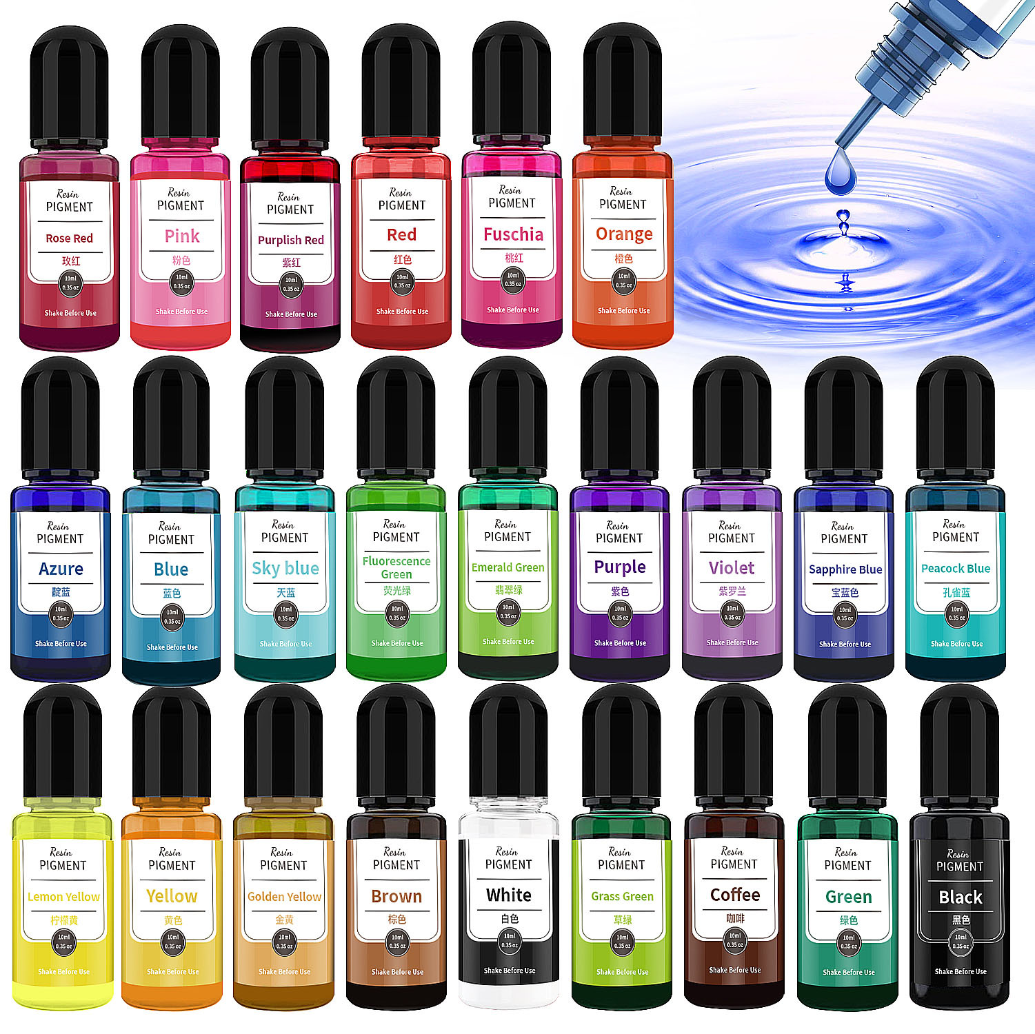24/30 Colors Set 10ml Epoxy Re - Resin Pigment Set recensione e prezzo