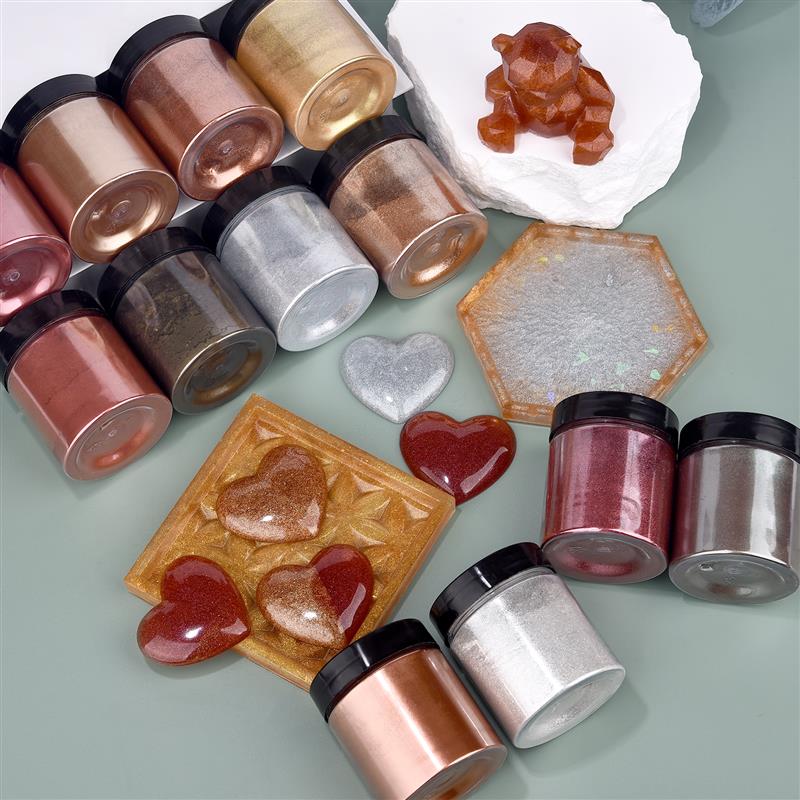 50g Shimmer Metallic Gold Silv - Resin Pigment Set recensione e prezzo