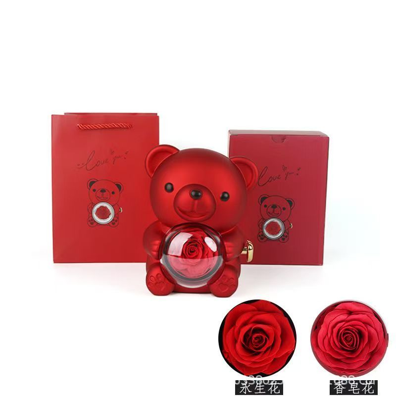 Preserved Rose Hug Bear with P - Flower Preservation Resin recensione e prezzo