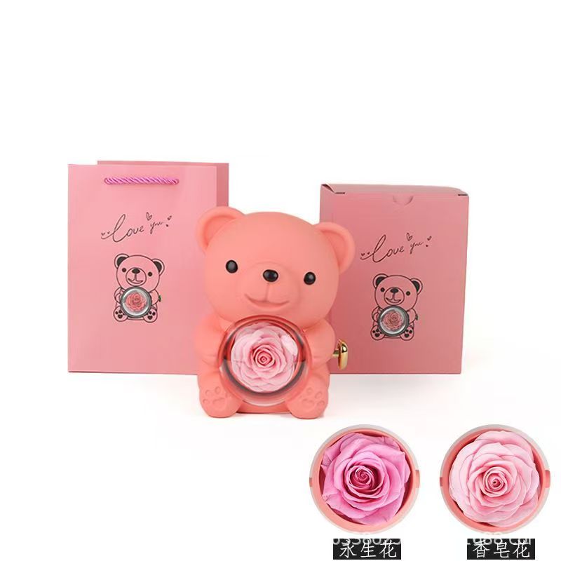 Preserved Rose Hug Bear with P - Flower Preservation Resin recensione e prezzo