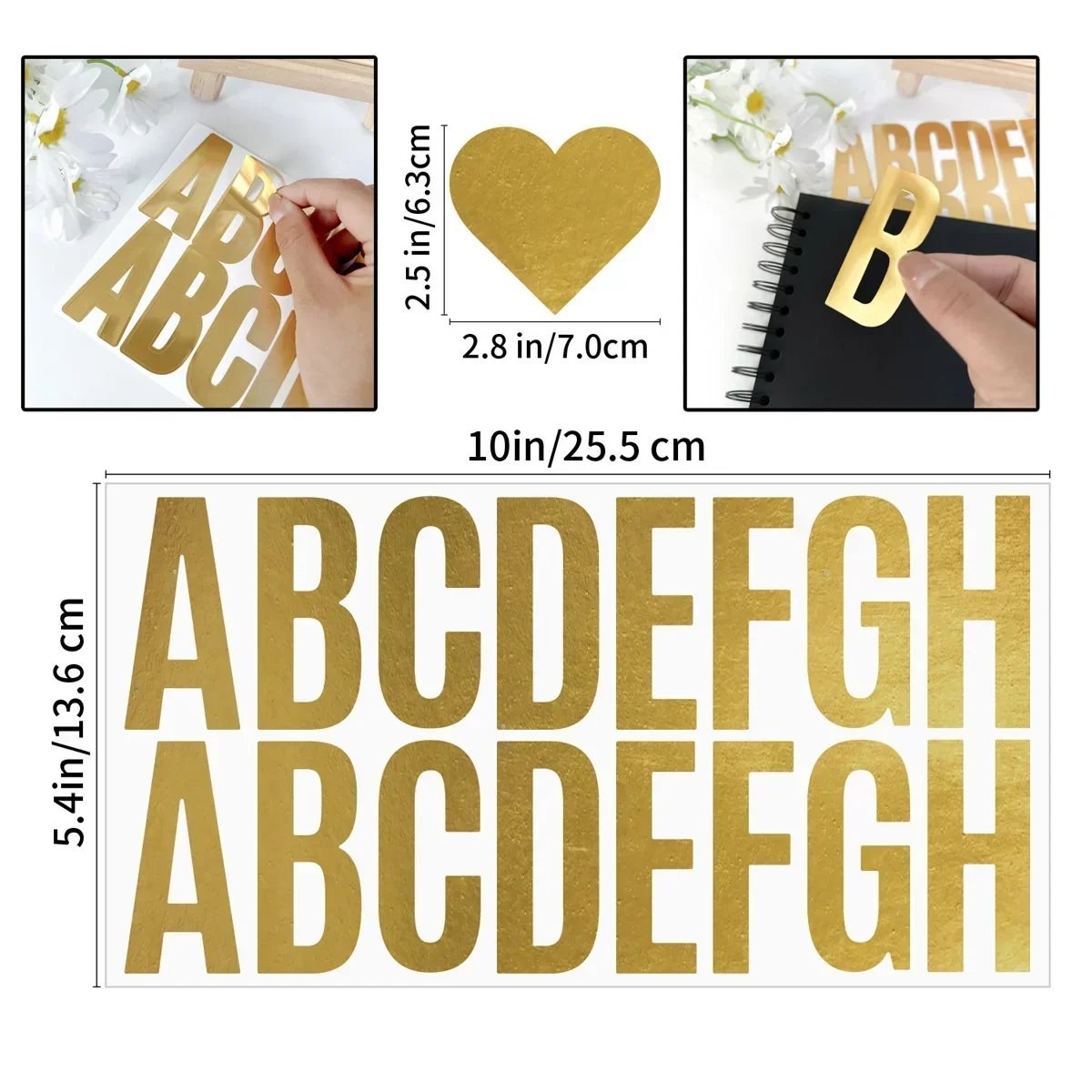 100 Pcs 6 Sheets Gold Letter S - Gold Foil Flakes recensione e prezzo
