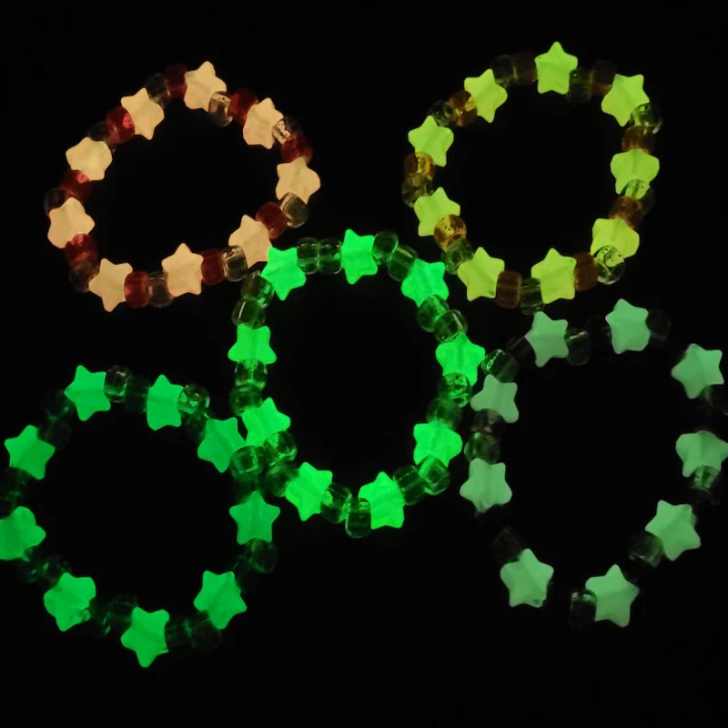 5 Glow star kandi bracelet set - Resin Glitter Pack recensione e prezzo