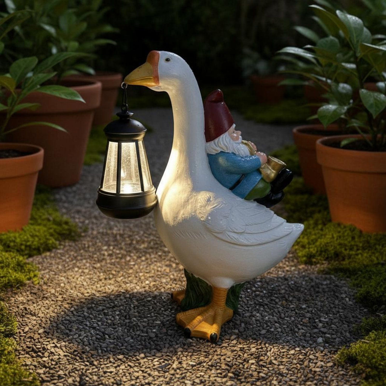 Gnome Riding Goose Statue Weat - Crafting Resin recensione e prezzo
