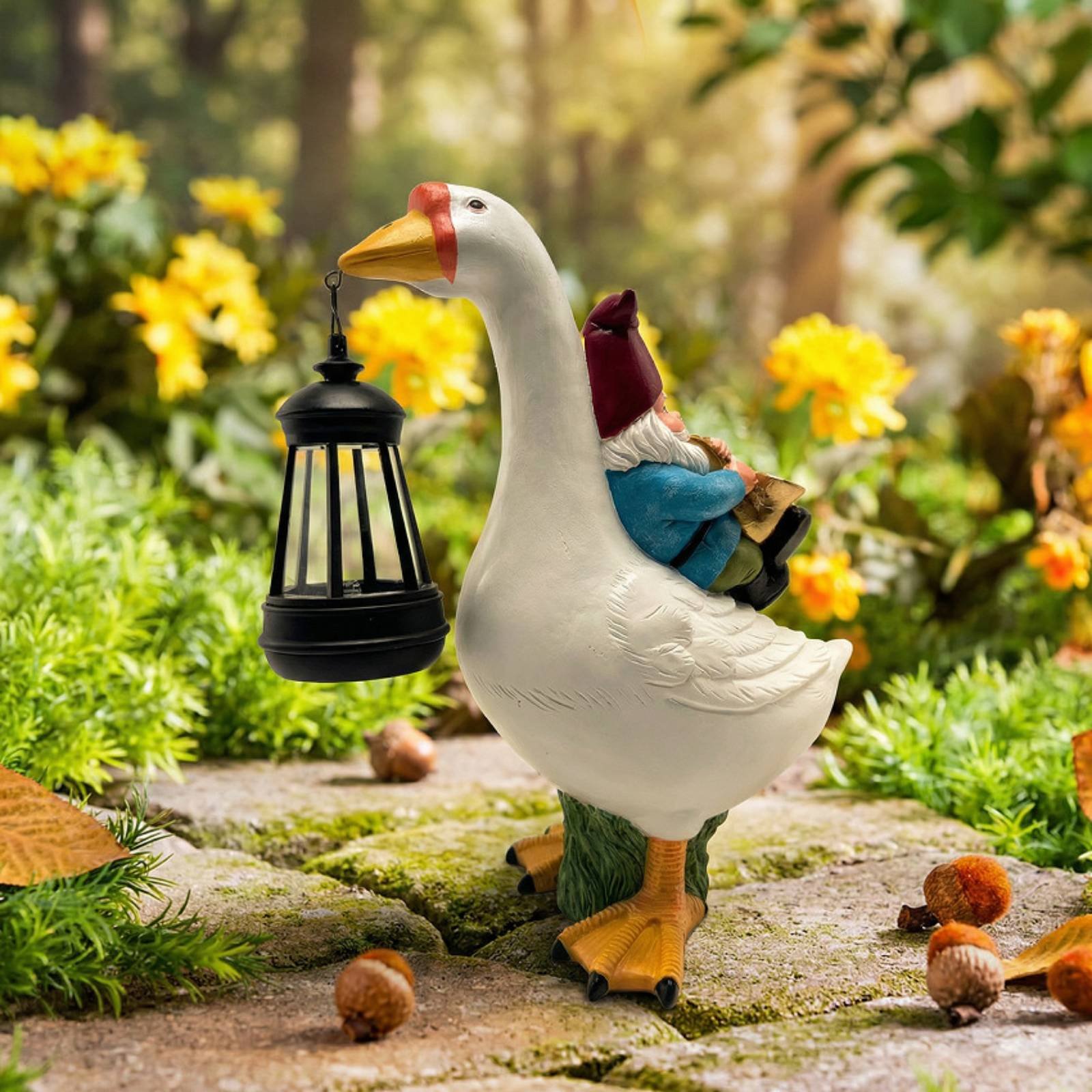 Gnome Riding Goose Statue Weat - Crafting Resin recensione e prezzo