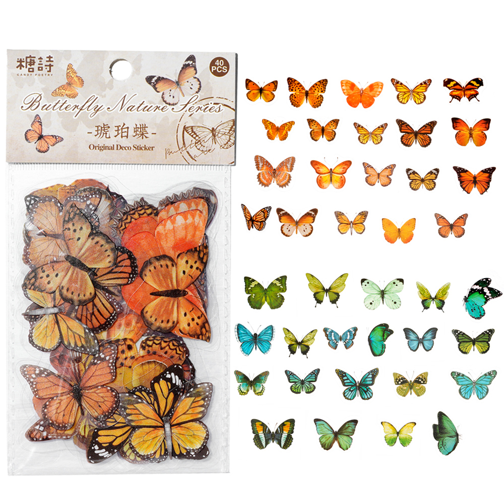 40pcs Colorful Butterfly Wings - Gold Foil Flakes recensione e prezzo