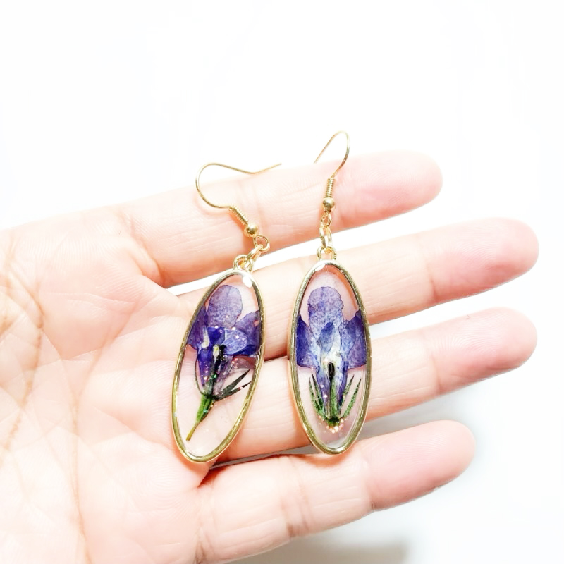 Dried Flower Earrings Heart Re - Dried Flower Bulk recensione e prezzo