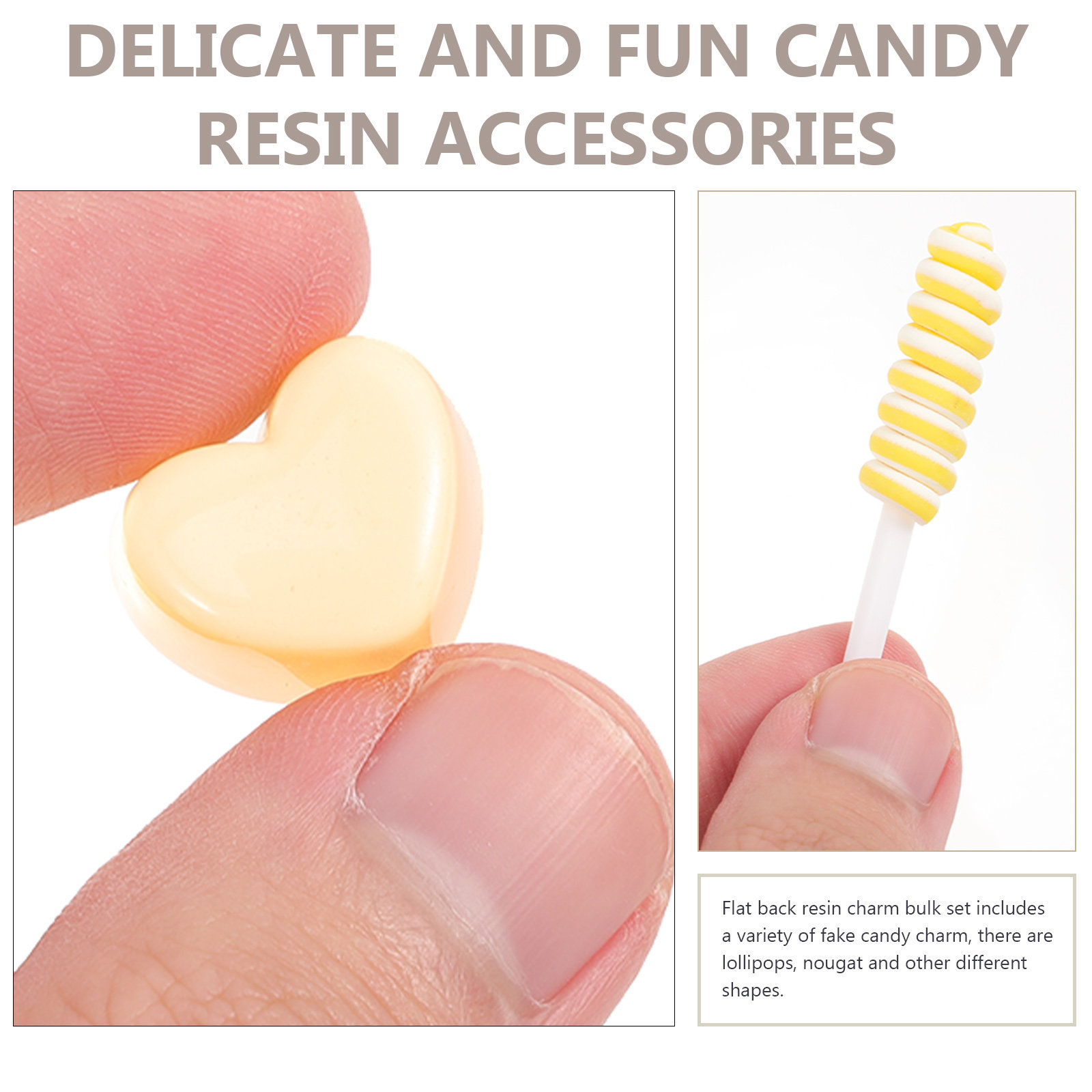 50Pcs Candy Resin Charms Bulk  - Resin Crafts Diy recensione e prezzo